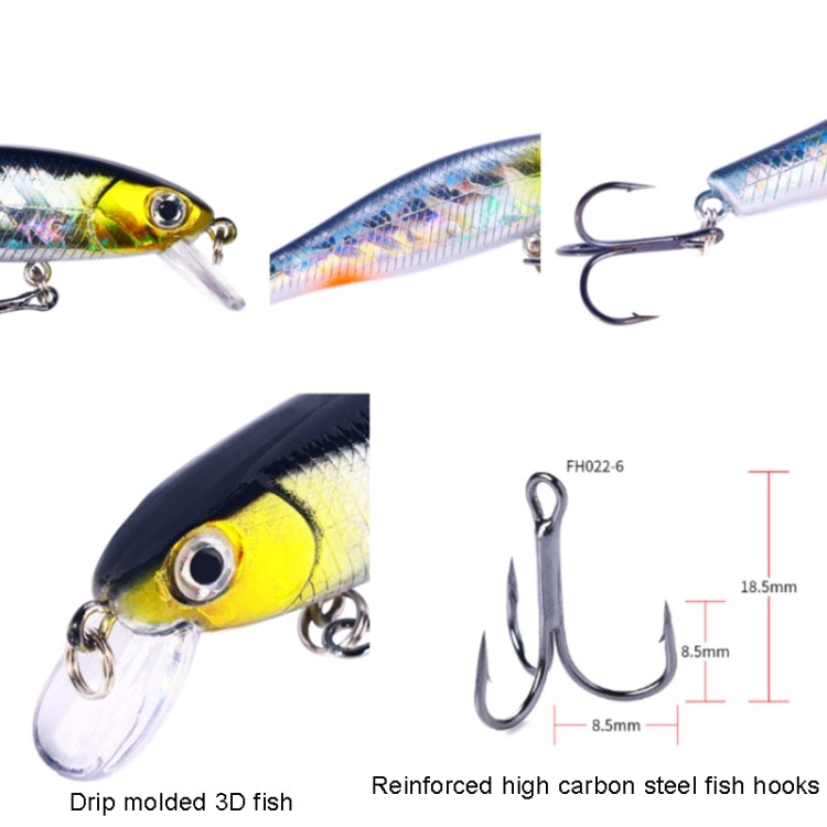 HENGJIA MI160 Leurre flottant Minno 8,8 cm 9 g, 10 couleurs, boîte de 10 couleurs, numéros 1 à 10