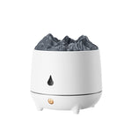 Humidificateur à flamme simulée HS01 avec veilleuse, machine d'aromathérapie pour la maison, flamme simulée (blanc), flamme simulée (noir)