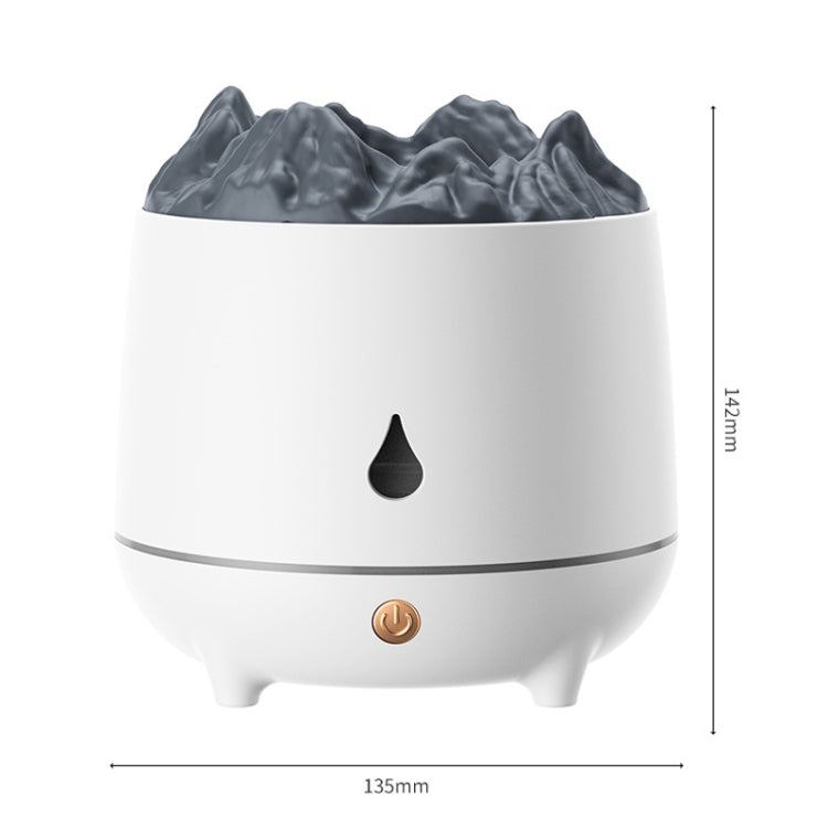 Humidificateur à flamme simulée HS01 avec veilleuse, machine d'aromathérapie pour la maison, flamme simulée (blanc), flamme simulée (noir)