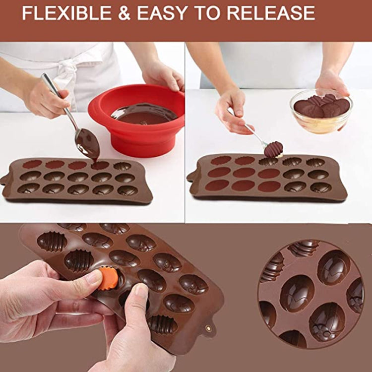 Moule en silicone de 15 mini-œufs de Pâques colorés pour chocolat