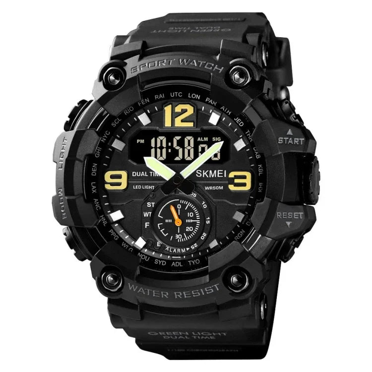 Montre Homme Sport Affichage Numérique Antichoc Plastique Grand Cadran SKMEI 1637, Noir, Vert Armée, Camouflage Bleu, Camouflage Vert Armée, Gris Noir