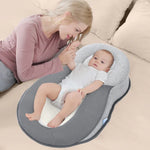 Oreiller d'allaitement pour bébé, oreiller d'inclinaison pour alimentation, anti-régurgitation, gris