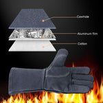 Gants de barbecue de camping en plein air, résistants aux hautes températures, gants isolants, 2417