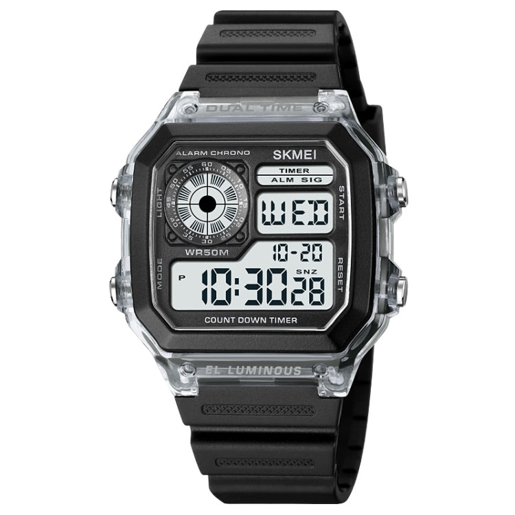 SKMEI 1998 Boîtier Transparent Capteur de Glace Montre de Sport Étanche Multifonction, 1998 Blanc, 1998 Noir