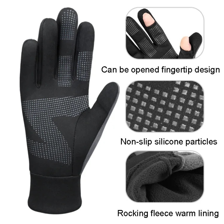 Gants de cyclisme chauds antidérapants et étanches pour sports de plein air avec écran tactile, S, M, L, XL