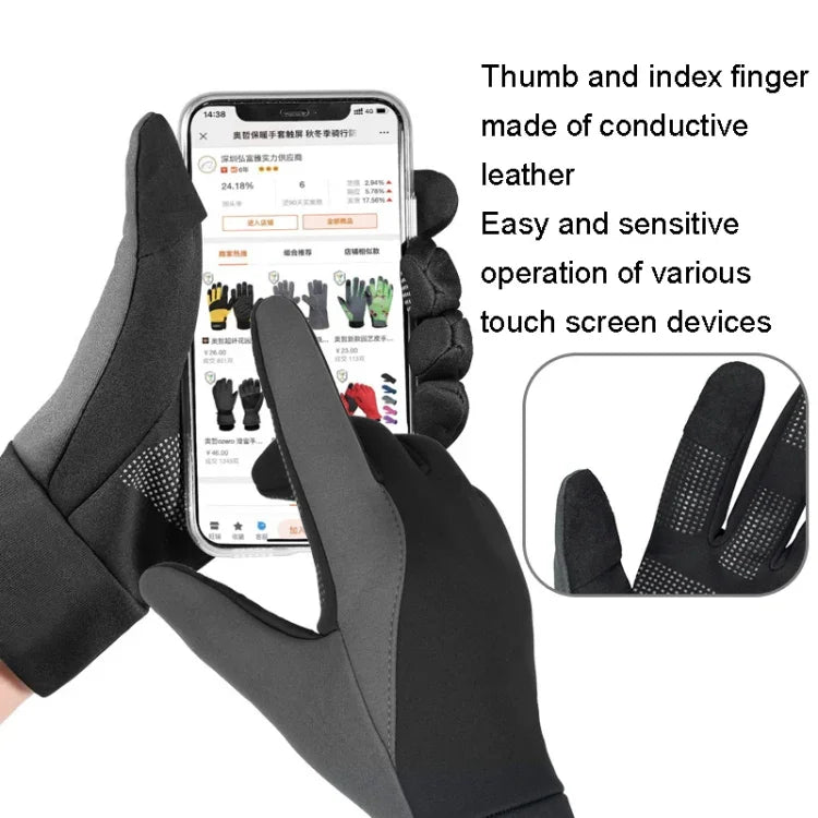 Gants de cyclisme chauds antidérapants et étanches pour sports de plein air avec écran tactile, S, M, L, XL