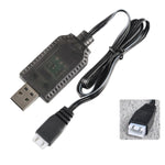Chargeur de batterie lithium 7,4V accessoires pour avion jouet câble de données USB