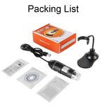Microscope numérique A8 50X-1000X USB avec support de tuyau flexible et éclairage LED, microscope portable A8 50X-1000X