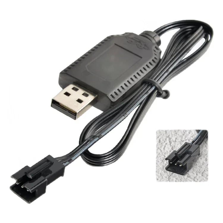 Câble de charge pour batterie au lithium avec prise USB et protection par puce intelligente 7,4 V