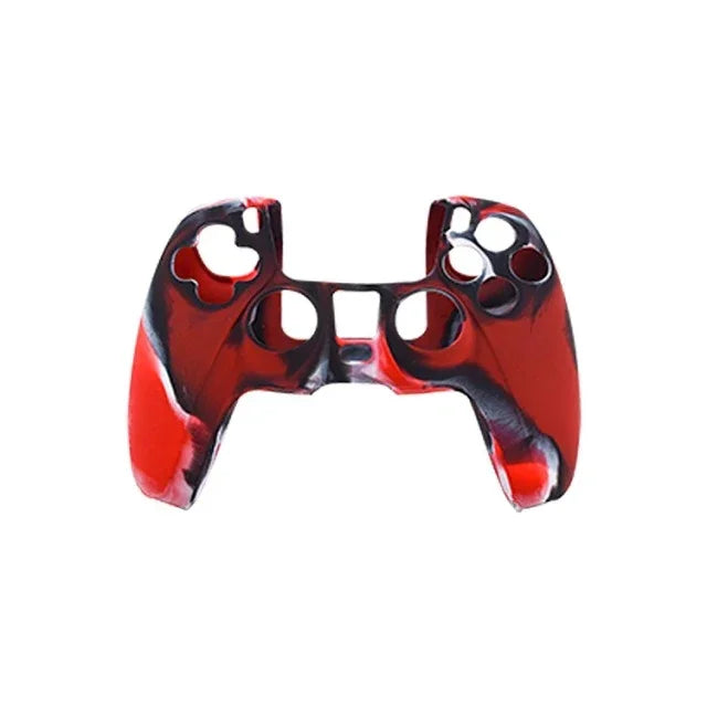 Pour manette PS5, étui de protection en silicone, blanc, noir, bleu camouflage, rouge camouflage, vert camouflage