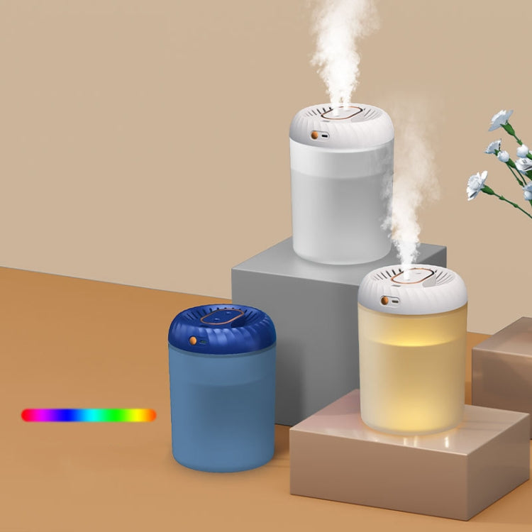 Humidificateur à double buse de 3000 ml avec affichage numérique temporisé et lumière d'ambiance colorée