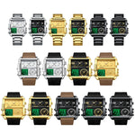 Montre sportive multifonction carrée étanche à quartz BINBOND B3332