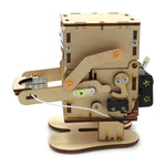 Robot mangeur de pièces de monnaie - Kit de bricolage scientifique éducatif pour enfants, en bois.