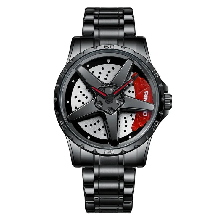 BINBOND D002 Montre Homme Multifonction Cadran de Voiture Étanche et Résistante à l’Usure