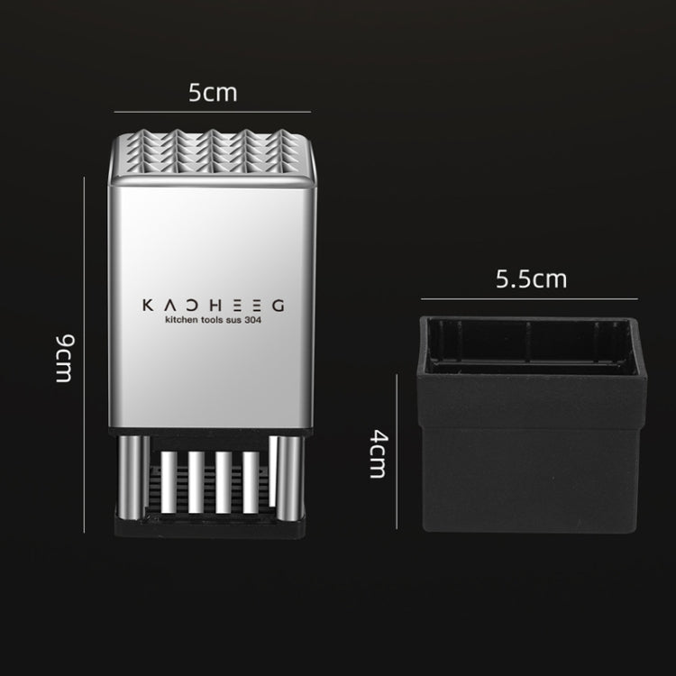 Kacheeg attendrisseur à viande en acier inoxydable, style : attendrisseur à viande double-face