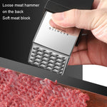 Kacheeg attendrisseur à viande en acier inoxydable, style : attendrisseur à viande double-face