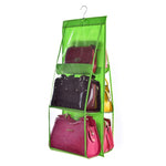 B05005 Sac de rangement suspendu double face à 6 poches en tissu non tissé, B05005 Violet, B05005 Noir, B05005 Gris, B05005 Rose Rouge, B05005 Vert, B05005 Bleu