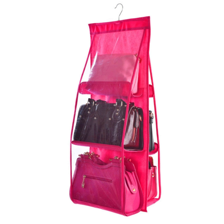 B05005 Sac de rangement suspendu double face à 6 poches en tissu non tissé, B05005 Violet, B05005 Noir, B05005 Gris, B05005 Rose Rouge, B05005 Vert, B05005 Bleu
