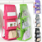 B05005 Sac de rangement suspendu double face à 6 poches en tissu non tissé, B05005 Violet, B05005 Noir, B05005 Gris, B05005 Rose Rouge, B05005 Vert, B05005 Bleu
