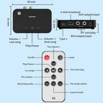 Émetteur-récepteur A2 NFC 5.1 Bluetooth U Disque/Carte TF/AUX/RCA, A2