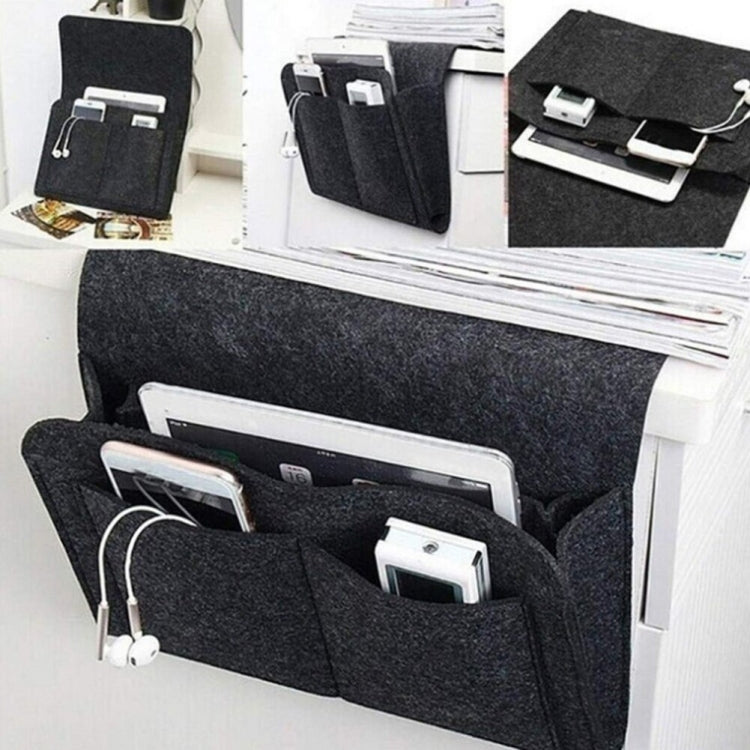 B05006 Sac de rangement en feutre pour chevet Sac de rangement suspendu Sac de rangement pour débris de canapé