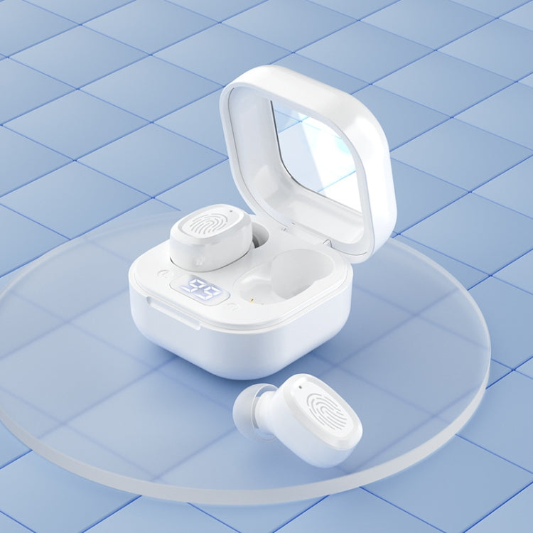 Écouteurs Bluetooth stéréo sans fil avec boîtier de charge, Style : BY17 Noir, BY17 Blanc, BY18 Affichage numérique noir, BY18 Affichage numérique blanc