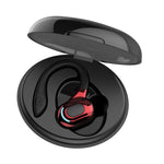 F8 Écouteurs sans fil stéréo Bluetooth à suspension, avec boîtier de charge, avec boîtier de charge (noir une oreille), avec boîtier de charge (bleu une oreille), avec boîtier de charge (rouge une oreille), avec boîtier de charge (vert une oreille)