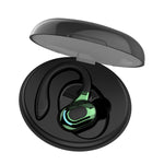 F8 Écouteurs sans fil stéréo Bluetooth à suspension, avec boîtier de charge, avec boîtier de charge (noir une oreille), avec boîtier de charge (bleu une oreille), avec boîtier de charge (rouge une oreille), avec boîtier de charge (vert une oreille)