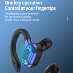 F8 Écouteurs sans fil stéréo Bluetooth à suspension, avec boîtier de charge, avec boîtier de charge (noir une oreille), avec boîtier de charge (bleu une oreille), avec boîtier de charge (rouge une oreille), avec boîtier de charge (vert une oreille)