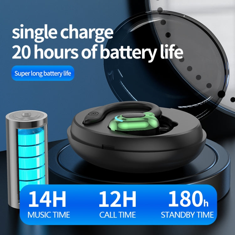 F8 Écouteurs sans fil stéréo Bluetooth à suspension, avec boîtier de charge, avec boîtier de charge (noir une oreille), avec boîtier de charge (bleu une oreille), avec boîtier de charge (rouge une oreille), avec boîtier de charge (vert une oreille)