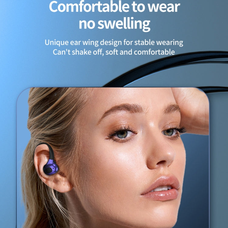 F8 Écouteurs sans fil stéréo Bluetooth à suspension, avec boîtier de charge, avec boîtier de charge (noir une oreille), avec boîtier de charge (bleu une oreille), avec boîtier de charge (rouge une oreille), avec boîtier de charge (vert une oreille)