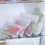 10 sacs de conservation alimentaire réutilisables en EVA pour réfrigérateur, hermétiques, Taille : Petit, Moyen, Grand, Très Grand