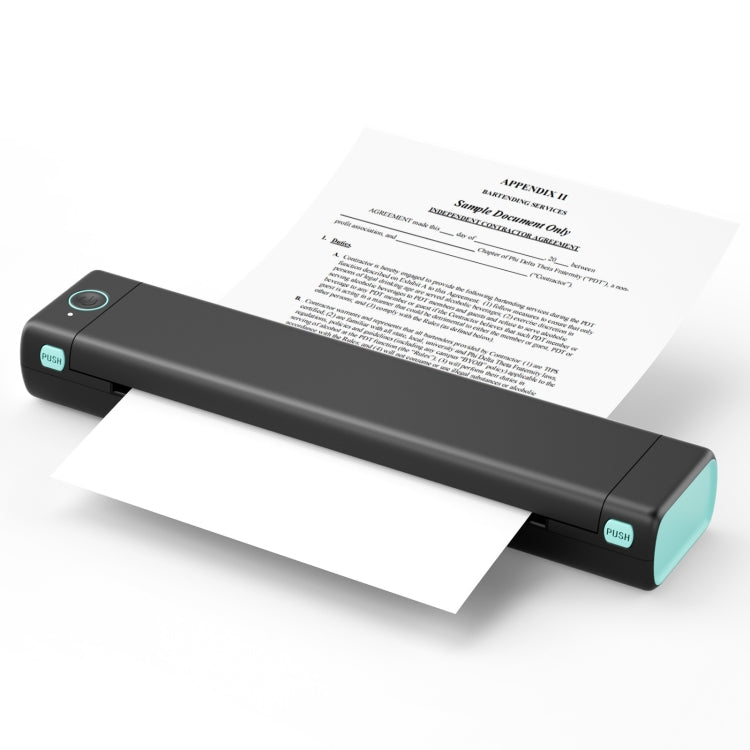 Imprimante thermique portable sans fil Bluetooth M08F, version A4 noir vert, version A4 noir, version A4 blanc, version A4 blanc orange, version A4 vert, version A4 rose, version A4 gris, version A4 argent, version lettre noir vert