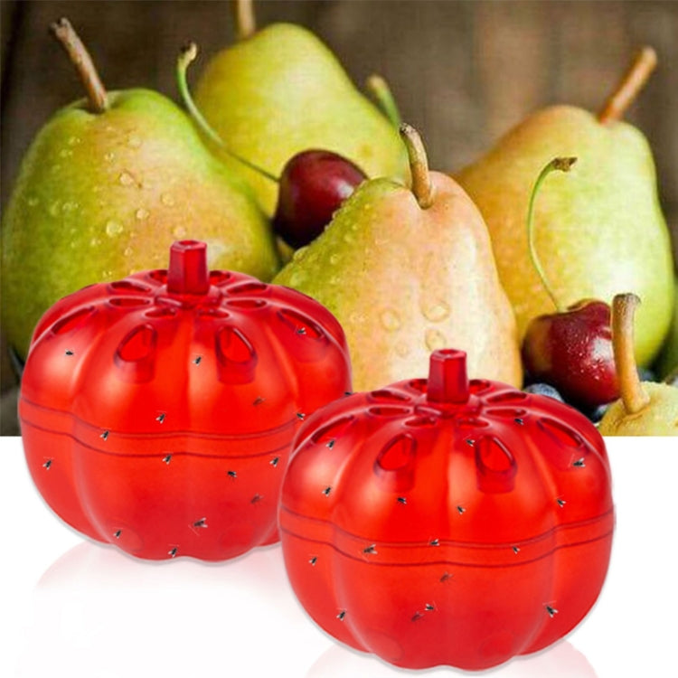 SK116 2pcs Small Pumpkin Fruit Fly Traps Fruit Flying Worm Catcher, (Red)