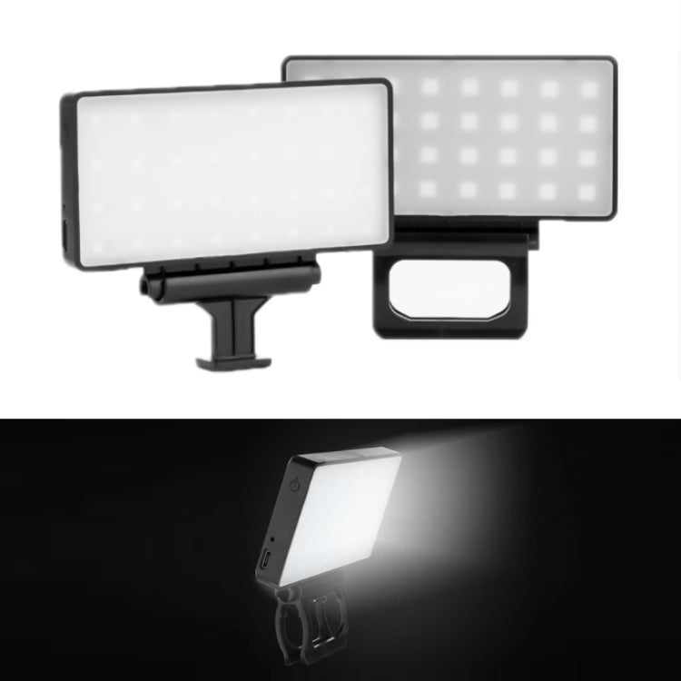 Lumière de remplissage pour téléphone portable extérieure pour photographie en direct, réglage multi-angle de la luminosité, lumière blanche monochrome, couleur RVB