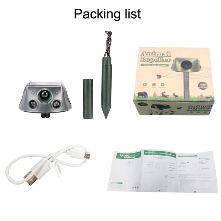 SK031 Four-Sided Solar Animal Repeller Bird Repeller Ultrasonic Rat Repeller, Rat Repeller