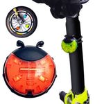 Lumière de roue coccinelle pour vélo d'équilibre enfant, manuel & automatique, rouge intelligent, vert intelligent, bleu intelligent, rouge manuel, vert manuel, bleu manuel, transparent manuel