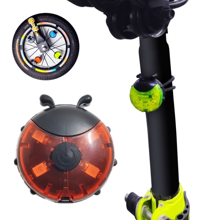 Lumière de roue coccinelle pour vélo d'équilibre enfant, manuel & automatique, rouge intelligent, vert intelligent, bleu intelligent, rouge manuel, vert manuel, bleu manuel, transparent manuel