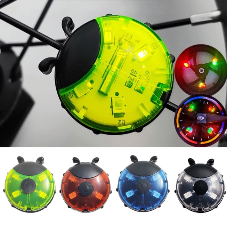 Lumière de roue coccinelle pour vélo d'équilibre enfant, manuel & automatique, rouge intelligent, vert intelligent, bleu intelligent, rouge manuel, vert manuel, bleu manuel, transparent manuel