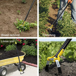 Outils de jardinage MYL-10 houes à désherber avec anneau étrier, 3 sections 1,2m, 4 sections 1,6m, 5 sections 2,0m, 6 sections 2,4m