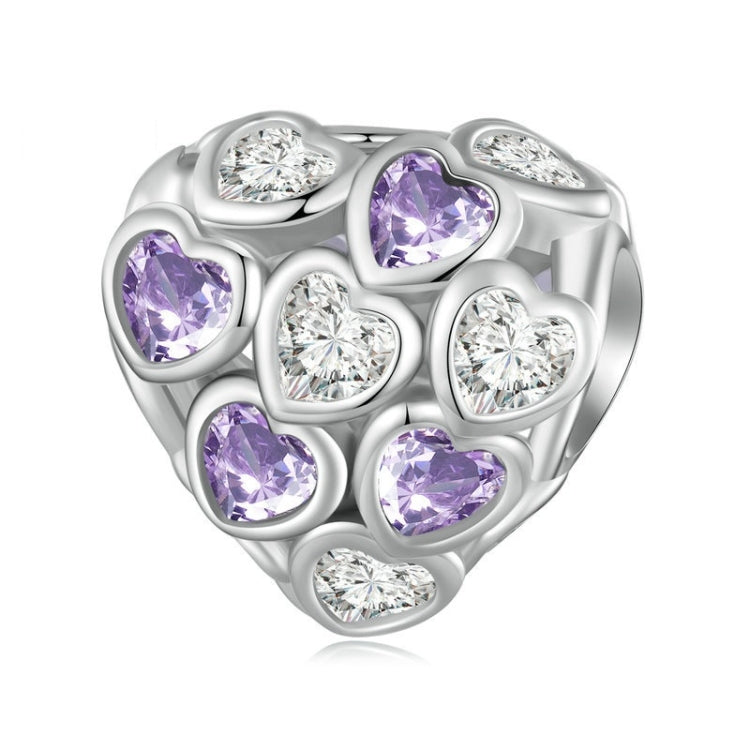 Bracelet perles en argent sterling S925, zircone cœur, symbole infini, plaqué or blanc, SCC2451