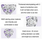 Bracelet perles en argent sterling S925, zircone cœur, symbole infini, plaqué or blanc, SCC2451