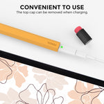 AhaStyle PT180-2 Étui de protection en silicone antidérapant et antichute pour stylet capacitif, pour Apple Pencil 1, pour Apple Pencil 2