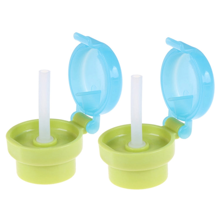 2 couvercles à paille CJ07205 pour bébé, couvercles à paille portables pour enfants, 2 verts, 2 roses