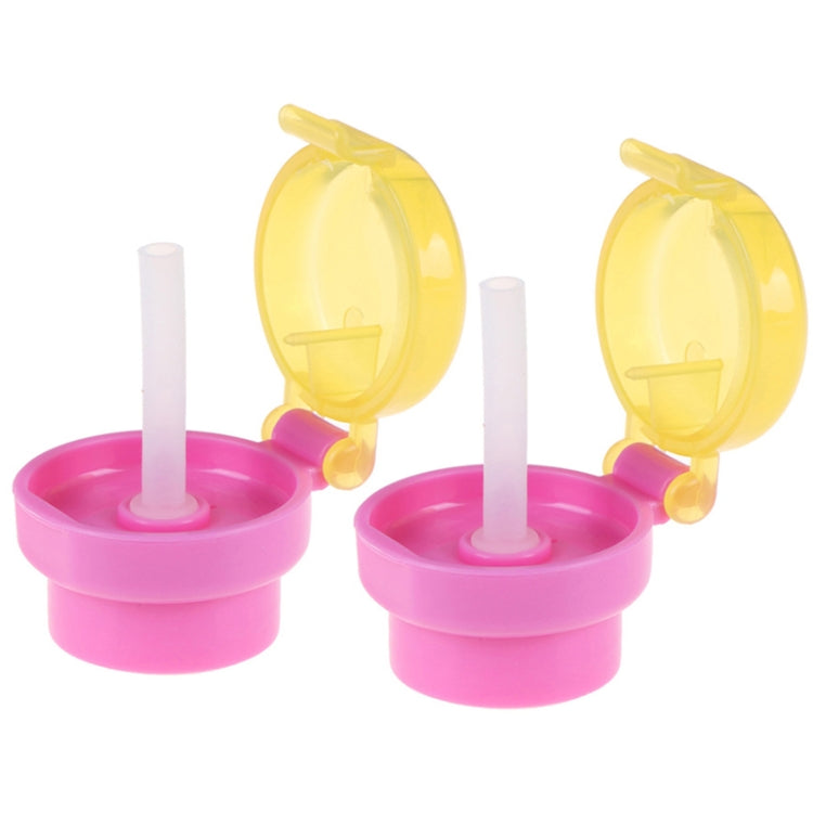 2 couvercles à paille CJ07205 pour bébé, couvercles à paille portables pour enfants, 2 verts, 2 roses