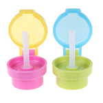 2 couvercles à paille CJ07205 pour bébé, couvercles à paille portables pour enfants, 2 verts, 2 roses