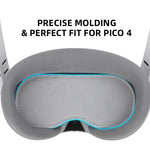 Tampon en éponge anti-poussière protecteur de lentille pour lunettes VR PICO 4 Hifylux PC-ZF17, PC-ZF17 Gris clair
