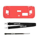 Pour Steam Deck Hifylux ST-PF14 Console de jeu Étui en silicone Antirayures Antidérapant Étui portable Dragonne, Étui en silicone Bleu, Étui en silicone Rouge