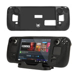 Pour Steam Deck Hifylux ST-PF14 Console de jeu Étui en silicone Antirayures Antidérapant Étui portable Dragonne, Étui en silicone Bleu, Étui en silicone Rouge