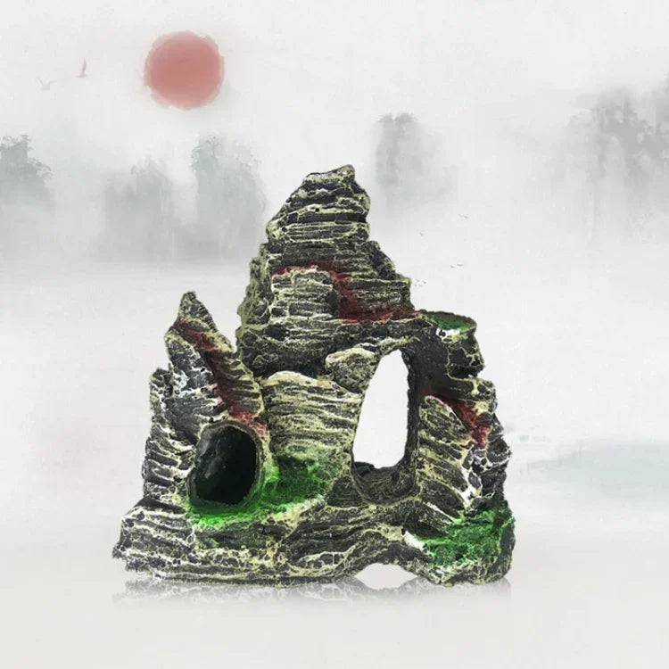 Ornement décoratif en résine pour aquarium simulant un paysage de bassin à poissons, Style : Montagne Cave C, Montagne Cave D, Petite rocaille, Rocaille à trois pieds, Grande rocaille, Montagne Shunfeng, Montagne Yu